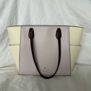 Kate Spade Elegant Cream and Lavender Tote
